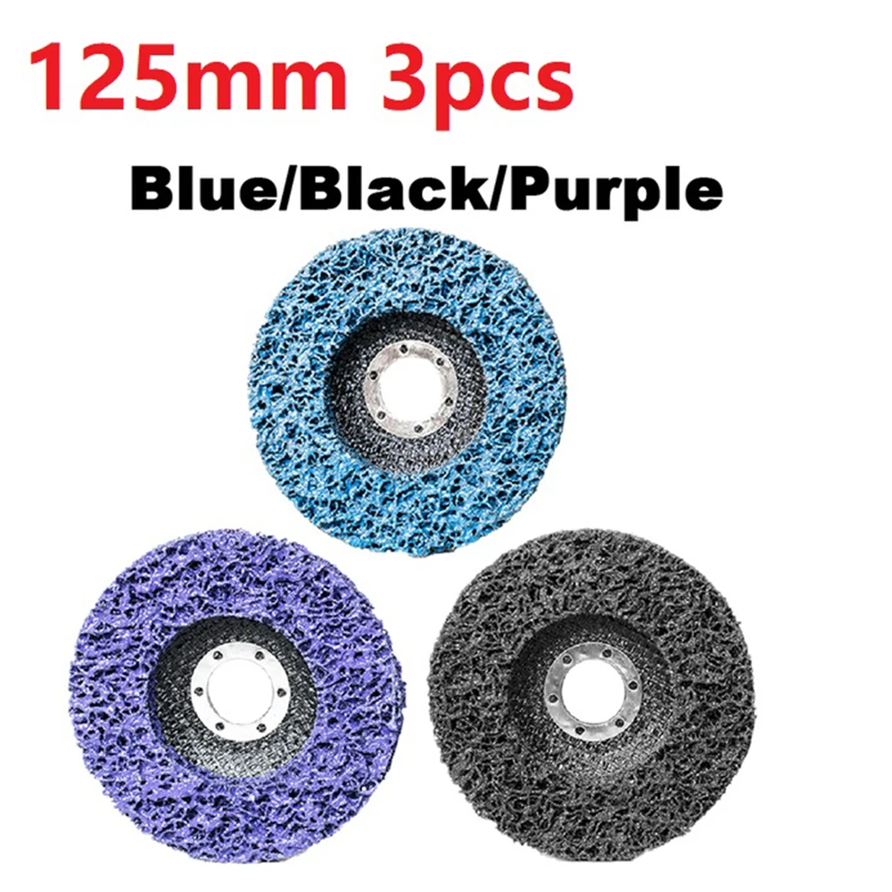 For Angle Grinders Sanding Disc Remover Disc Home Hole 22mm Part Remove Paint Coating Rust Replacement 125mm 3pcs