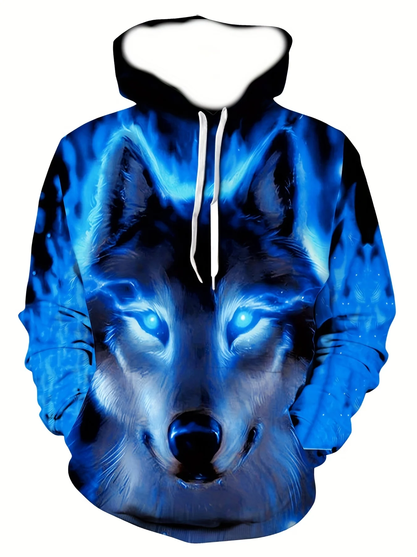 Wolf Print Hoodie, Cool Hoodies For Men, Men\'s Casual Graphic Design Hooded Sweatshirt Streetwear For Winter Fall, As Gifts