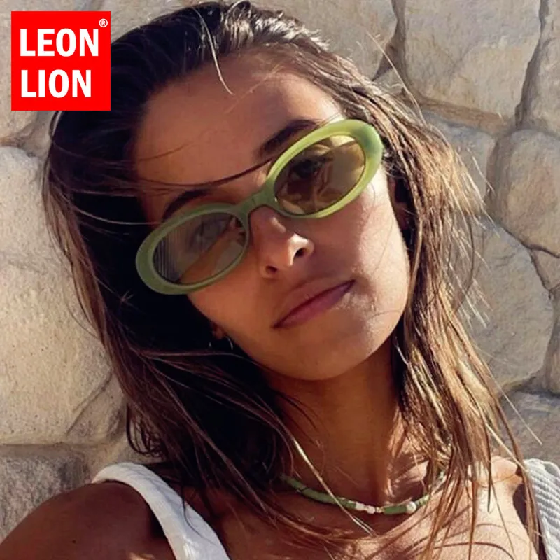 

LeonLion 2023 Vintage Oval Sunglasses Women Luxury Brand Eyewear Women/Men Brand Glasses Women High Quality Lentes De Sol Mujer