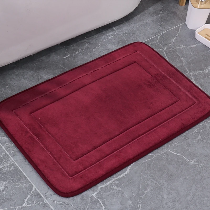 Bathroom Foot mat Memory Foam Pad Cobblestone Embossed Bathroom Bath Mat Non-slip Carpets Rapid Water Absorption Shower Room Mat