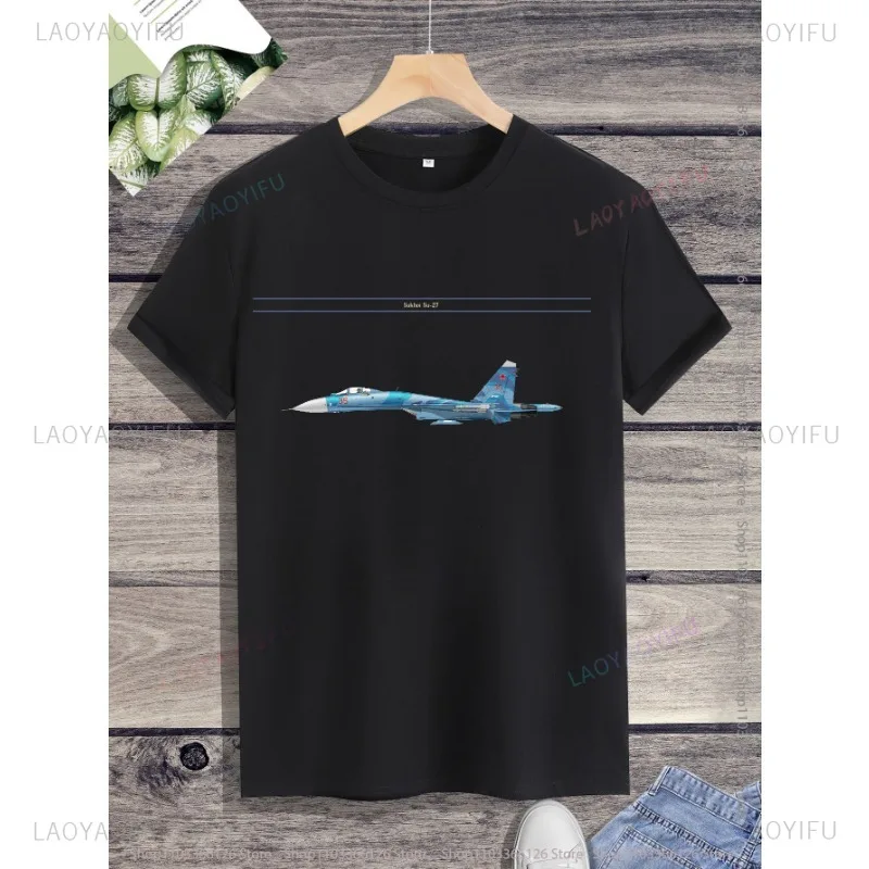 Classic Mig-29 warplane Graphic T Shirts for Men Short Sleeve O-neck  Casual New Arrival