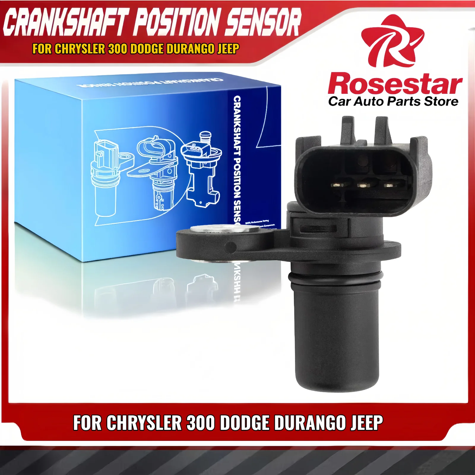 

Crankshaft Position Sensor 56028815AA fits 2003-06 Dodge Ram 1500 2500 3500 5.7L 56028373AB SU8567