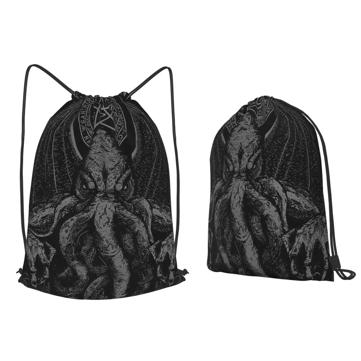 Cthulhu Mythos Lovecraft Horror Backpacks Casual Drawstring Bags Sports Bag Book Bags for Man Woman School