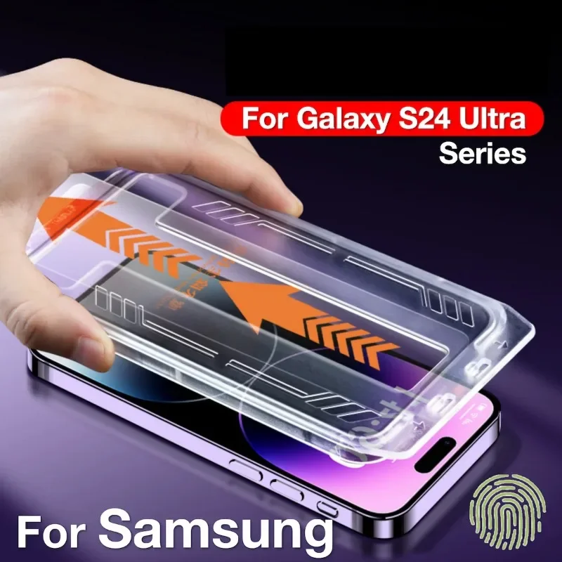 

FOR Samsung Galaxy S24 S 23 S22 Plus Ultra 5G Screen Protector Tempering Glass Phone With Install Kit Remove Explosion