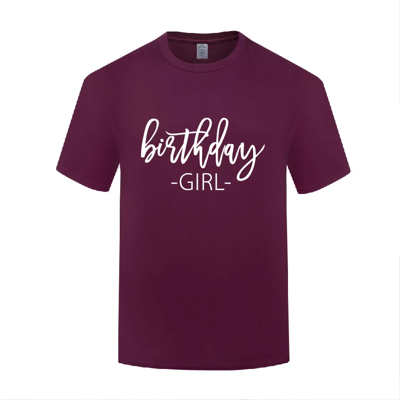 Funny Cute Birthday Girl Cotton T Shirt Printed Men O-Neck Summer Short Sleeve Tshirts XS-3XL Tees