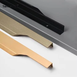 Hidden Handles Aluminum Alloy Drawer Knobs Wardrobe Door Handle Long Kitchen Cabinet Pulls Cupboard Handles for Furniture