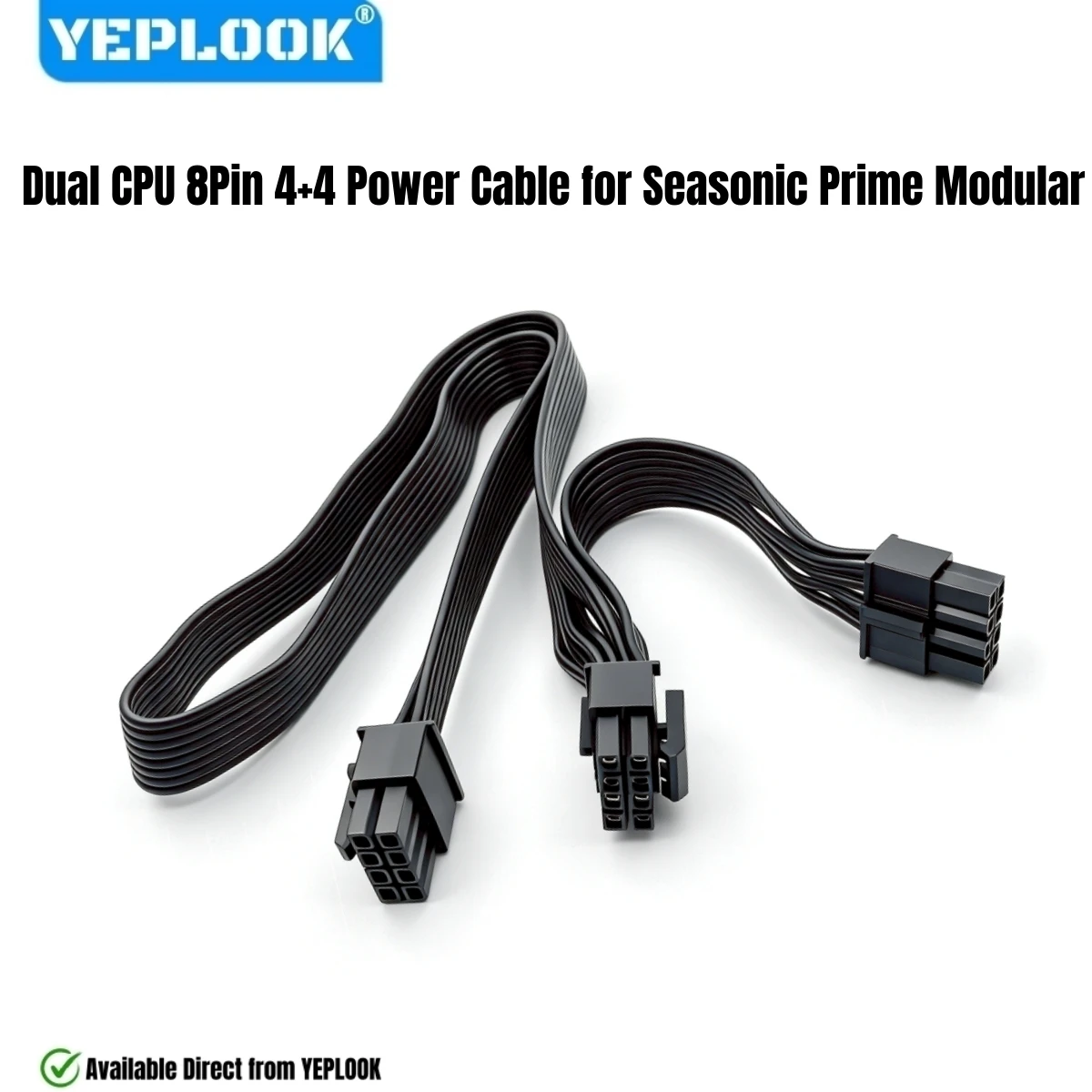 Dual 8Pin (4+4) CPU Power Cable for Seasonic PRIME Titanium/Platinum/Gold Series Modular Powers 550W 650W 750W 850W 1000W 1300W