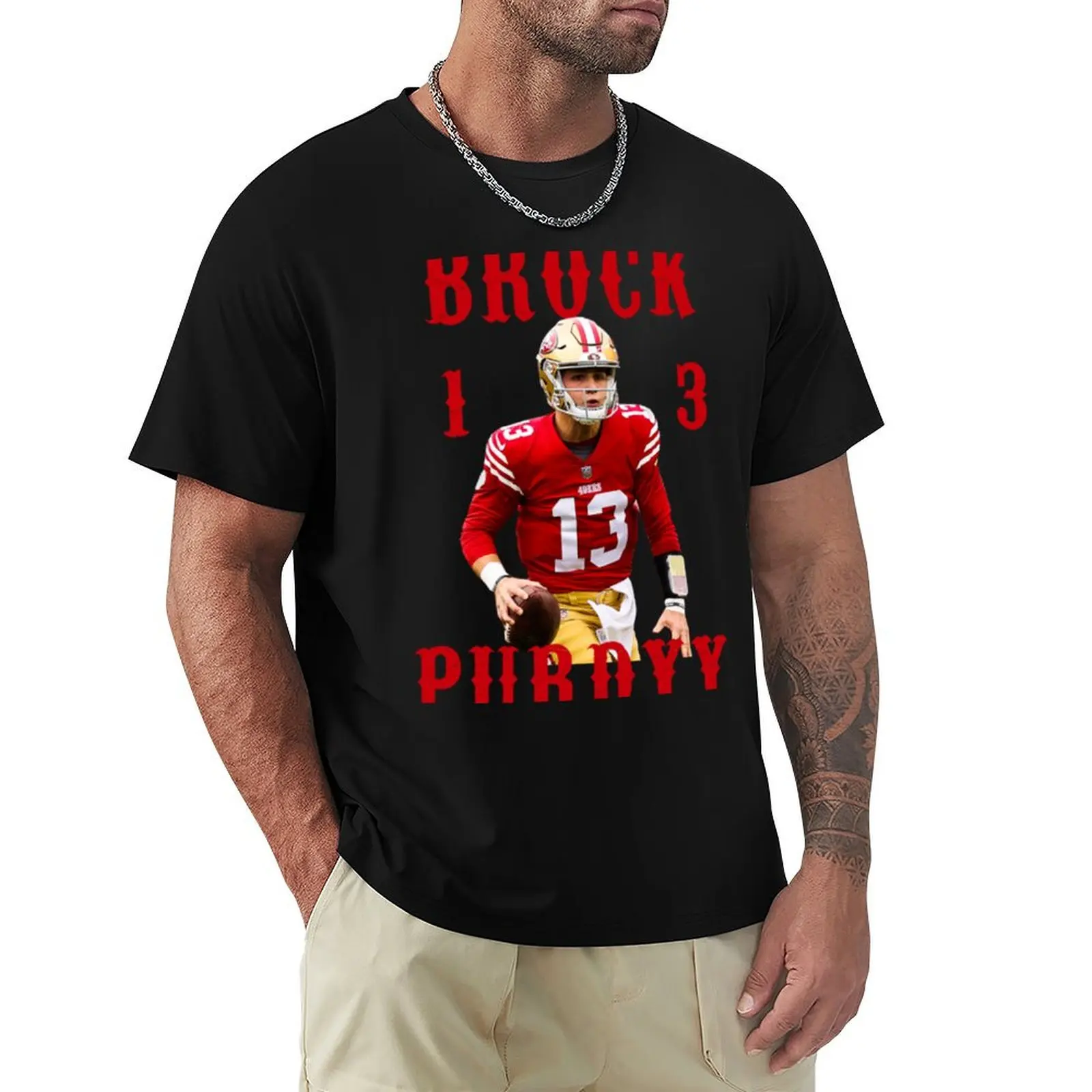 Brock Purdy 13 T-Shirt t shirts for man slim fit T-Shirt