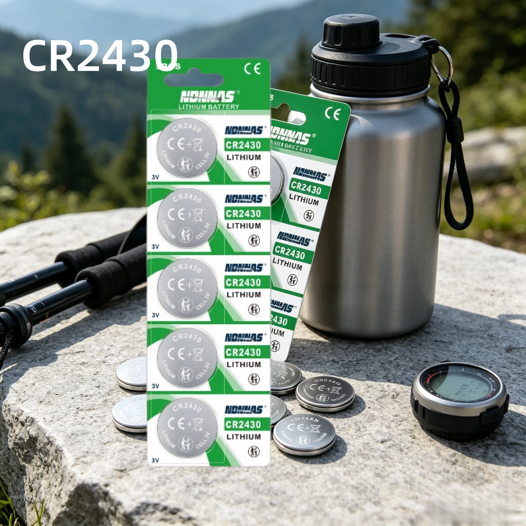 Portable 3V CR2430 DL2430 BR2430 KL2430 Round Battery Multi Series Compatible For Smart Key Daily Watch Home Control Equipments