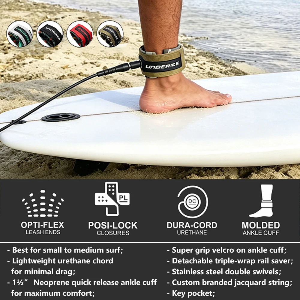 6-10ft Lướt Dây Xích SUP Dây X - đánh giá và giá Surfboard Leash Ankle