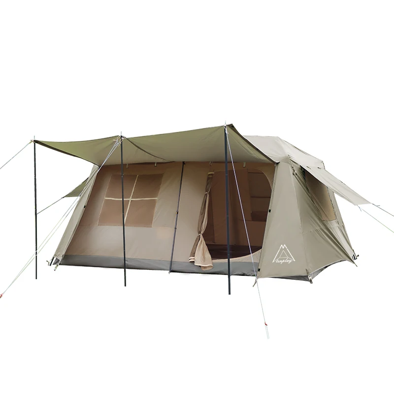 

Automatic Tent Outdoor Picnic Portable Waterproof Thickened Two Rooms and One Hall Yurt Camping Tent