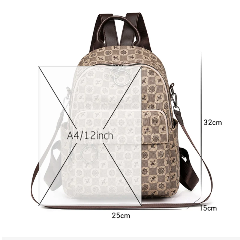 حقيبة ظهر كاجوال من الجلد الناعم من العلامة التجارية الأصلية للنساء حقائب ظهر عالية الجودة حقائب مدرسية للنساء في سن المراهقة