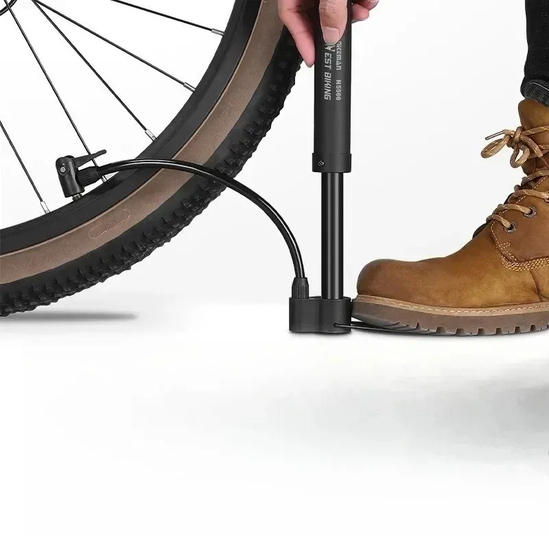 For WEST BIKING Air Pump Balloon Tire Inflator Valve Floor Pump for MTB Bicycle Pump 80 PSI Bike Manual Cycling Accesories
