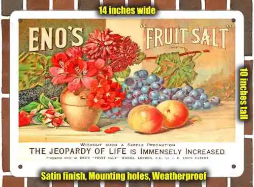 Metal Sign - 1924 Eno's Fruit Salt- 10x14 inches