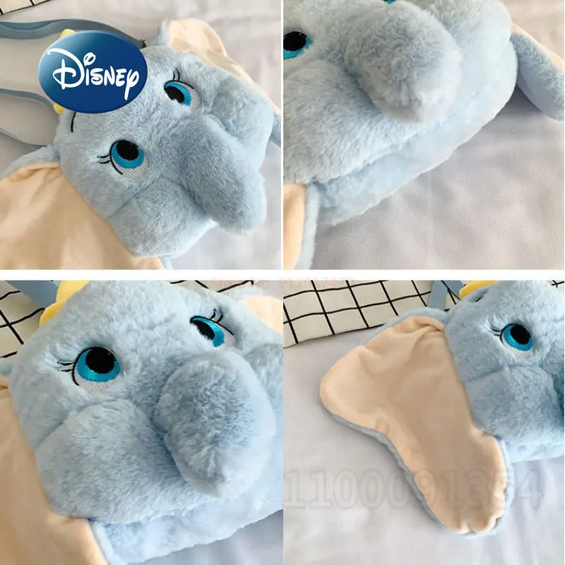 18cm Disney Dumbo Plush Bag Cartoon Cute Children Plush Toy Bag Fashion Trend Women\'S One Shoulder Crossbody Bag Birthday Gifts