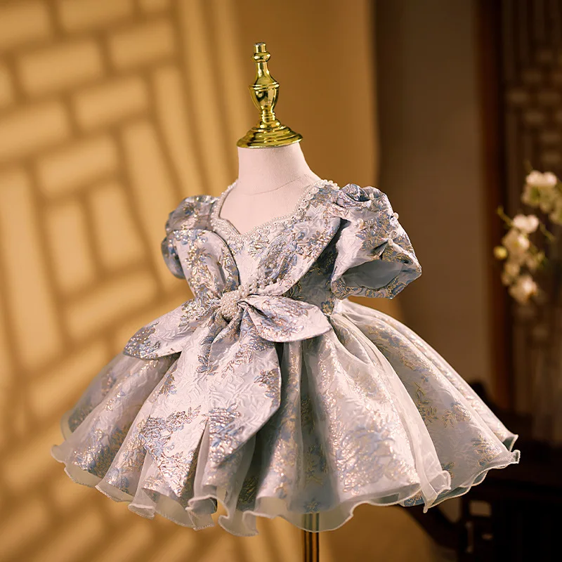 One-year-old dress princess girl baby foreign style Lolita girl birthday party light catwalk little girl performance clothes