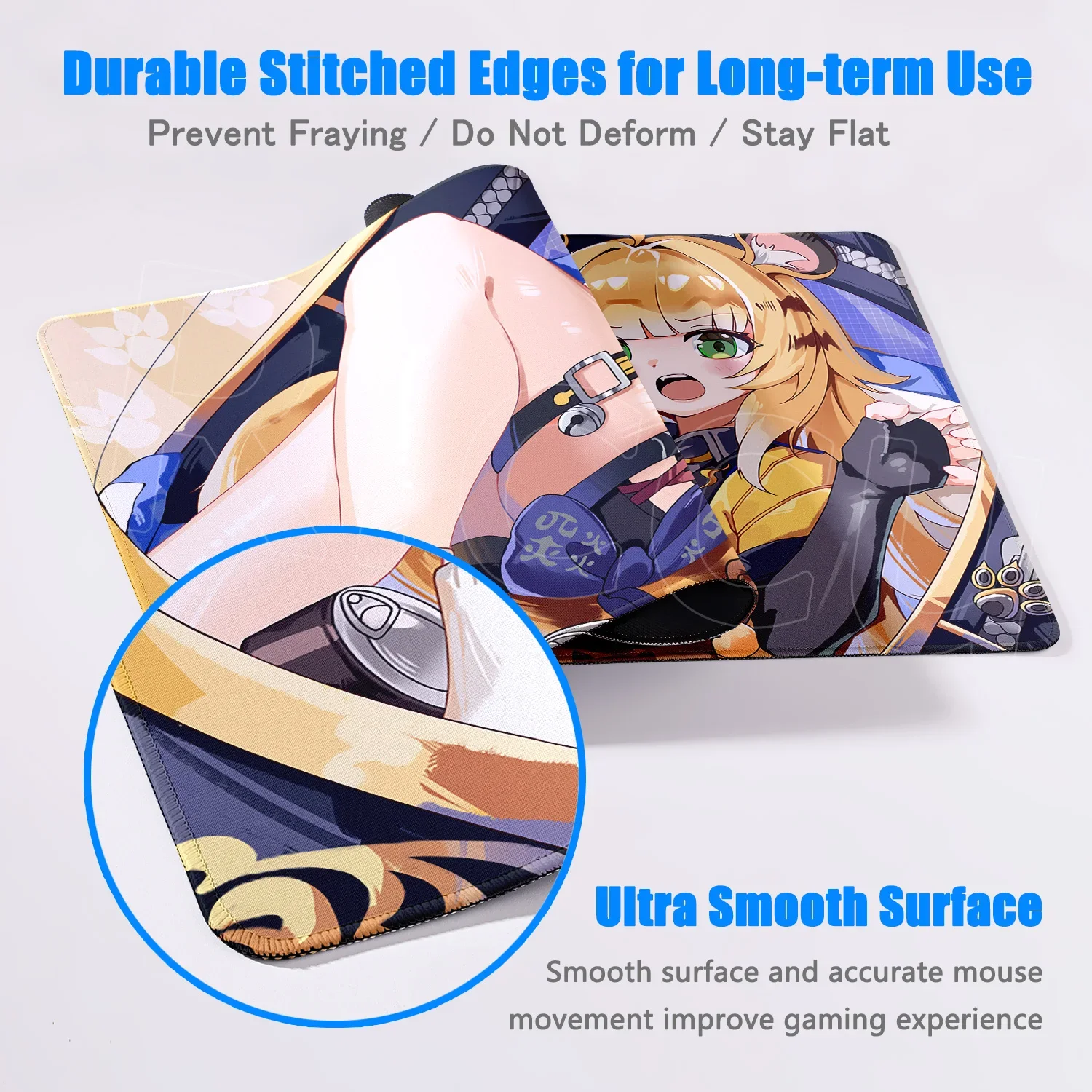 رائجة البيع Kawaii Girl Ju Fufu ماوس الوسادة الألعاب Zenless Zone صفر ماوس لوحة المفاتيح XXL كبير Mausepad لعبة الكمبيوتر المحمول حصيرة مكتبية