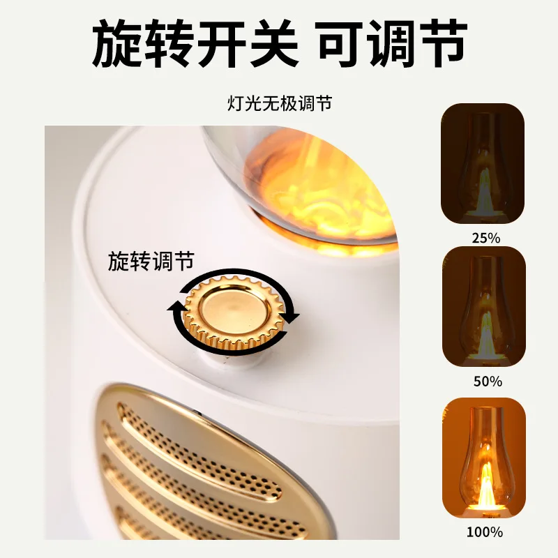 Yanfu-Wireless Bluetooth Speaker, Querosene Lamp Concept, Outdoor, Camping, Luz Ambiente, Subwoofer, Áudio, Desktop