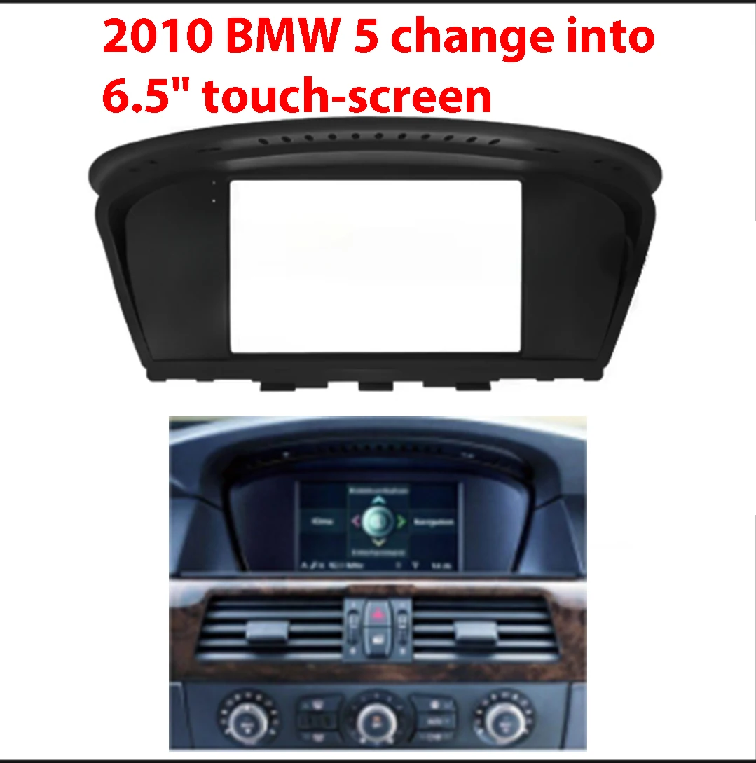 2010 car refitting dvd frame DVD panel audio frame for BMW 5 Change into 6.5 touch-screen