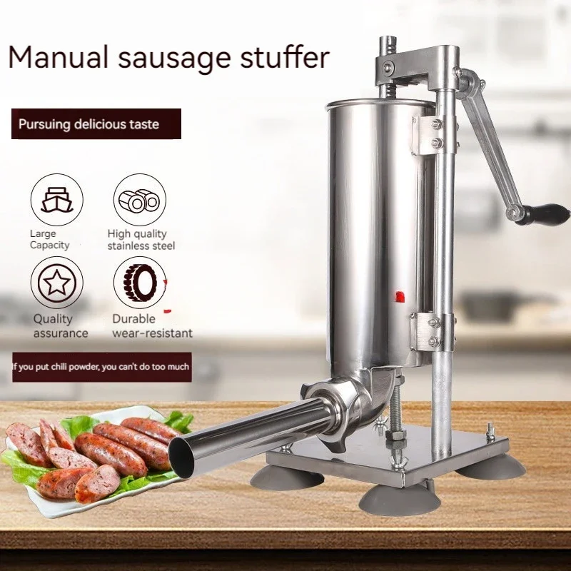 4l Manual Syri nge Machine Stuffer Steel Filling Fill Sausage Stainless Meat Homemade