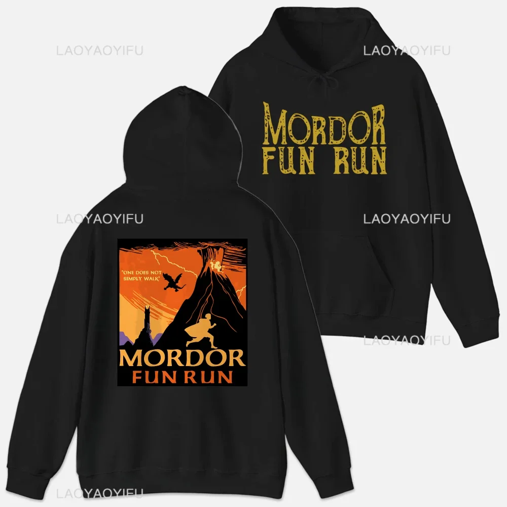

Мужская толстовка с длинным рукавом и графическим рисунком, осенняя уличная одежда, толстовка с капюшоном, забавная одежда, топы, ежегодный Мордор, забавный бег