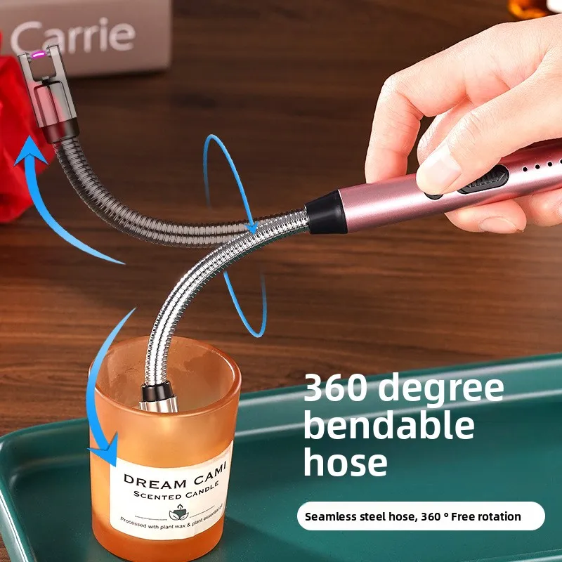 

USB-зажигалка для барбекю, регулируемая перезаряжаемая кухонная ветрозащитная плазменная импульсная магнитная зажигалка с сильной дугой, перезаряжаемая тип C