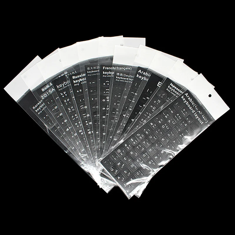 CCA4-1PC Black Keyboard Stickers Russian Language Alphabet For Computer PC Dust Protection Laptop DIY Accessories