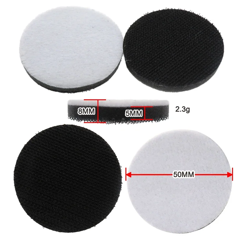 1/2/3/4 Inch Soft Density Sponge Cushion Buffer Backing Pad 10 mm 3 Pcs Hook and Loop for Orbital Sander Automotive Woodworking