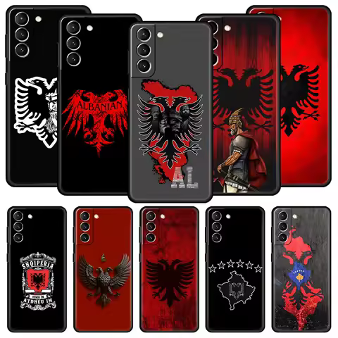 Albania Albanians Flag Phone Case For Samsung Galaxy S25 Edge S24 S23 S22 S20 Ultra S21 FE 5G S10 Plus Soft TPU Cover