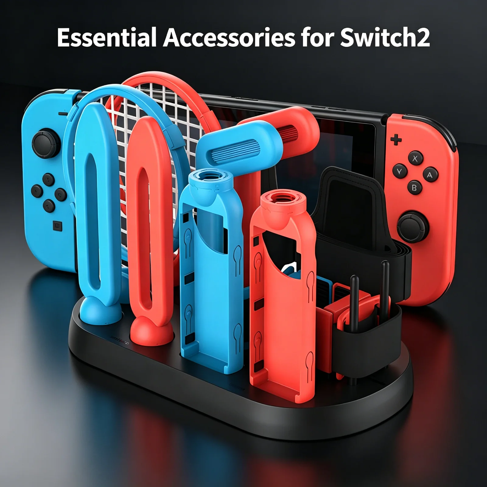 For Switch 2 PG-SW2008 Family Sports Party Pack Accessories Kit with Organizer Station/ Storage Stand Sports game Accessories