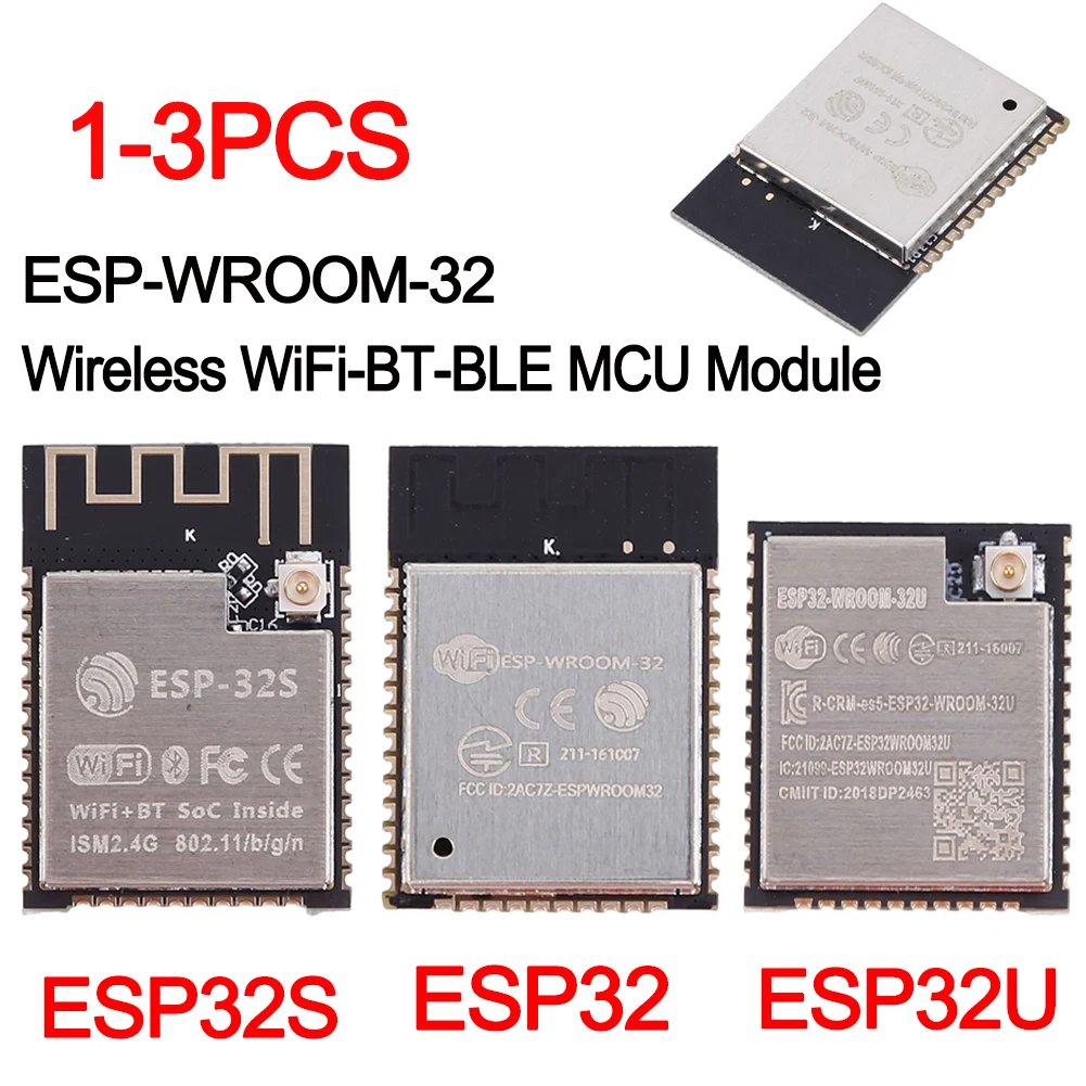 ESP-WROOM-32 ESP32/ESP32S/ESP32U Module 150 Mbps Dual-core CPU WiFi Wireless Module Hall Sensor for Smart Electronics