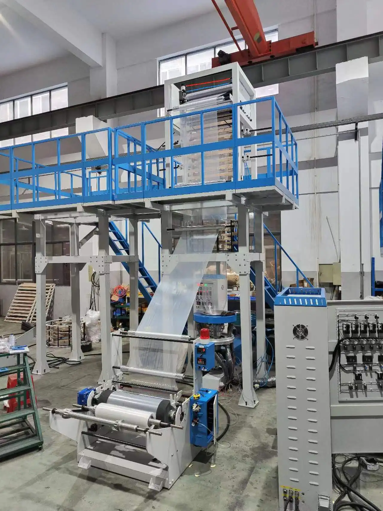 Single Layer PE PP Blown Film Extrusion Machine Plastic Bag Making Machine Plastic Film Roll Making Machine
