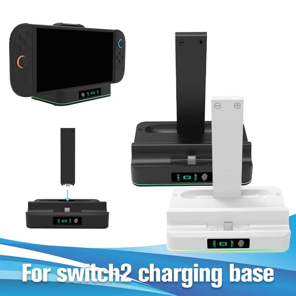 

Charger Dock For Switch 2 Gamepad With 3 Slot Fast Charge,Type-C Power& RGB Light Modes, Game Console Charger For Switch 2