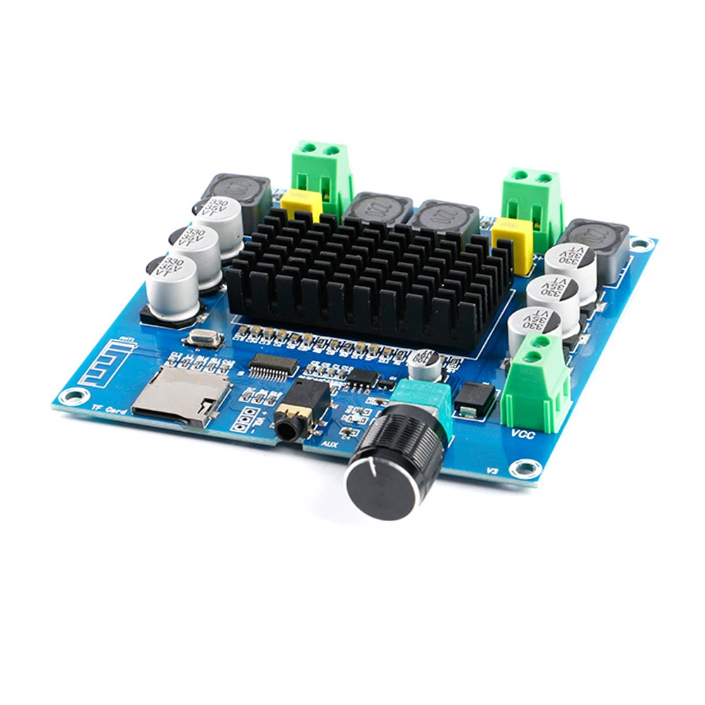 XH-A105 Sound Amplifier Board Bluetooth-compatible TDA7498 High-power Audio Module Supports AUX for Speakers Home Theater DIY