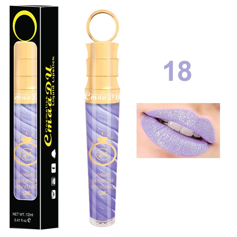 CmaaDU 20 Color Long-lasting Moisturizing Moisturizing Screw Screw Lip Gloss Lipstick Embellishes lip color and enhances complex