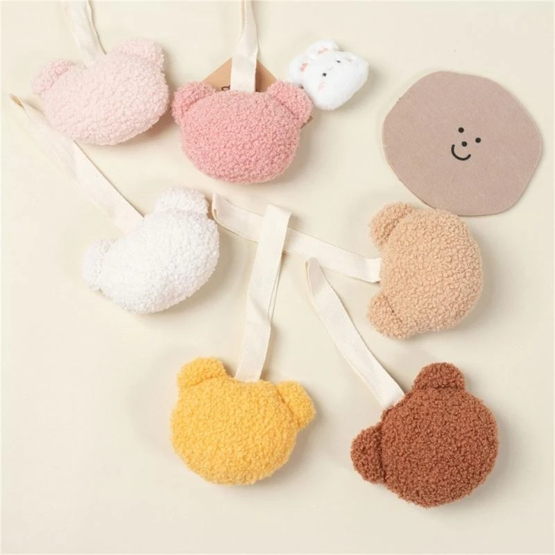 

J15U Плюшевый держатель для соски с очаровательным медведем, зажим для соски-прорезывателя, цветной