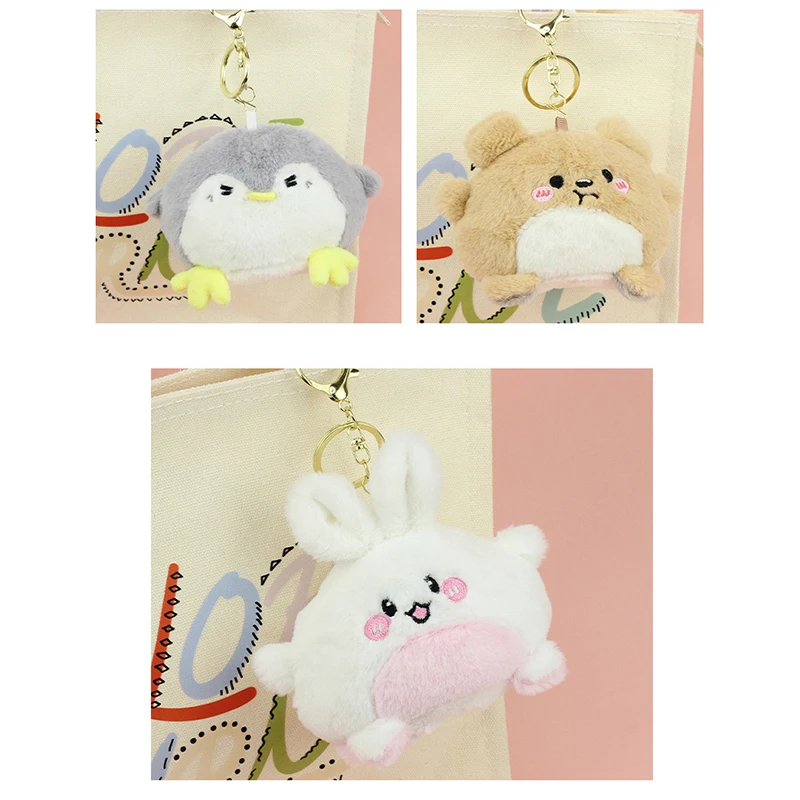 Cartoon Kaninchen Plüsch Puppe Anhänger Wütende Reverse Dekompression Puppe Kleine Ornament Puppe