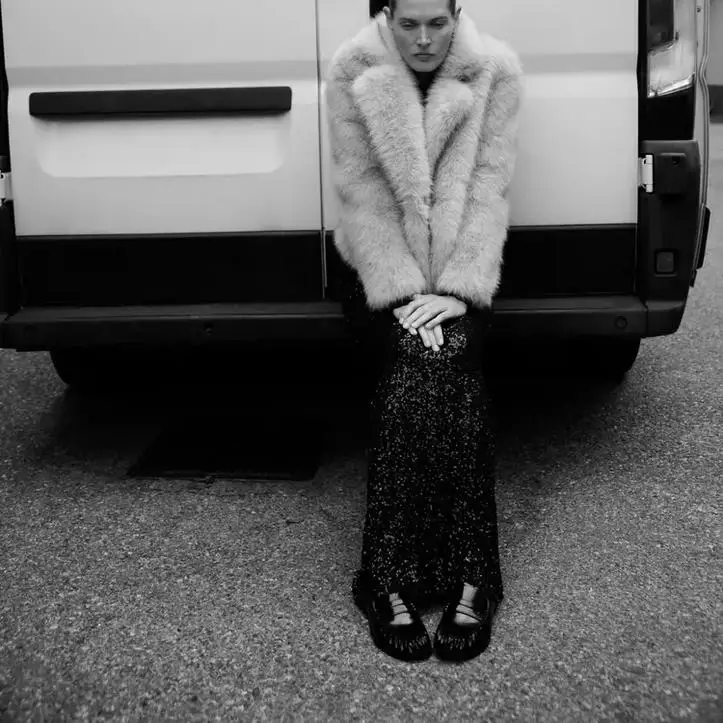 Frühling Neue Weiche Flauschigen Kragen Lose Lange Sve Künstliche Pelz Wirkung Jaet Oberbekleidung Ele Sle frauen Faion Mantel