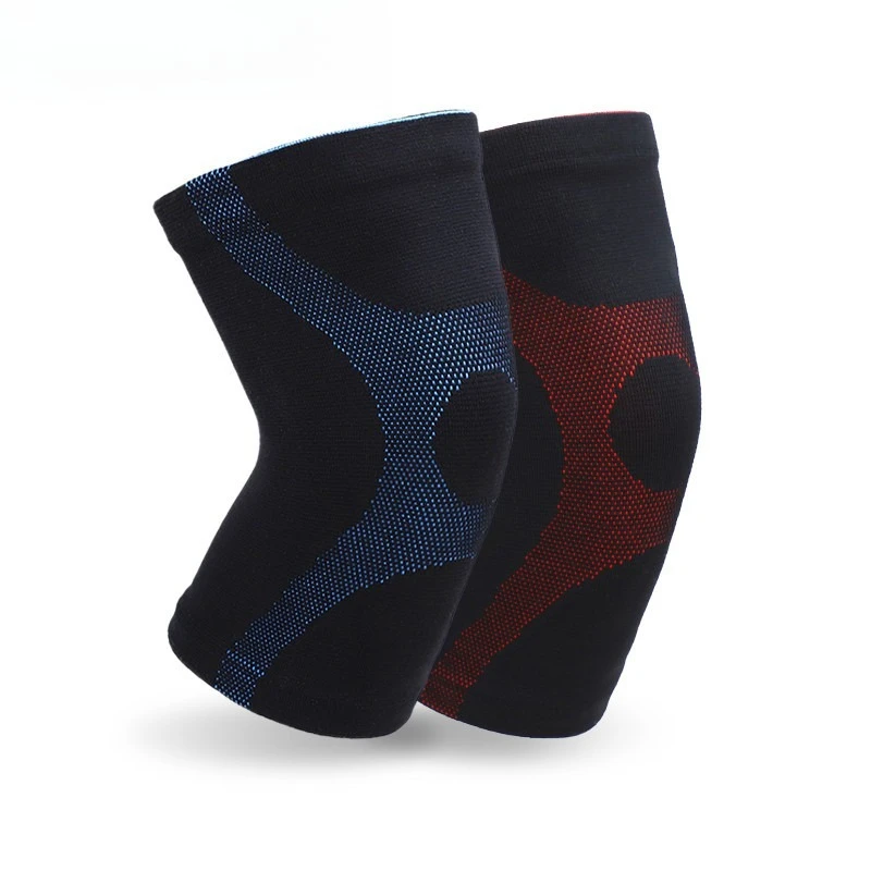 Sports Nylon 3D High-Elastic Knitted Knee Pads, Breathable, Sweat-Absorbing, and Warm for Running