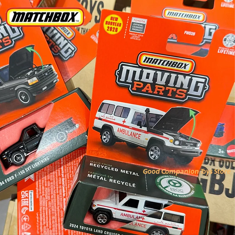 En Stock, Matchbox 70th Anniversary FWD28, Modelo de Auto a Escala 1/64 con Puertas Abribles, TOYOTA YARIS GR RALLY2 1994 FORD F-150 SVT LIGHTNING