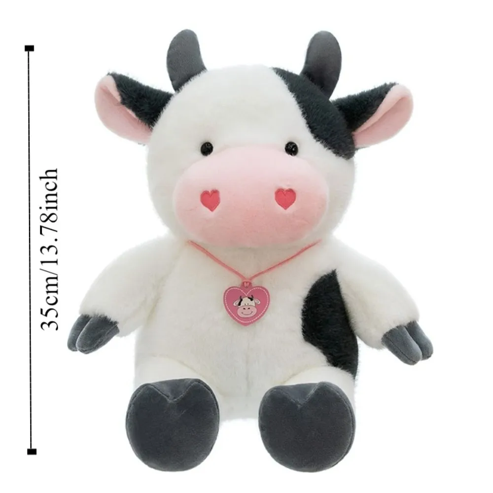 Travesseiro de dormir dos desenhos animados vaca pelúcia boneca fofo macio animais vaca brinquedos bonito kawaii vaca brinquedo de pelúcia presentes para amigo