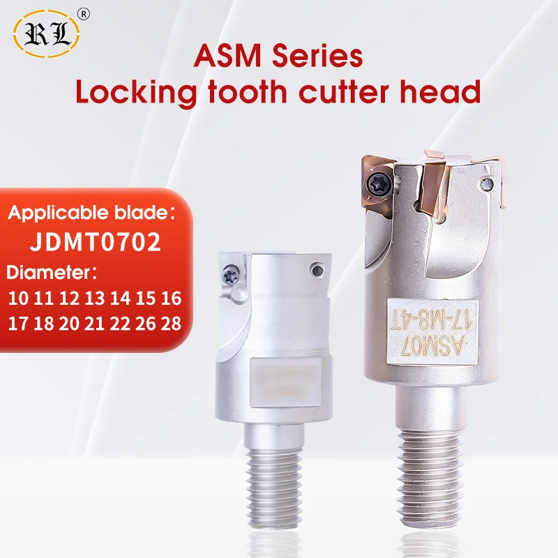 RL  Locking knife head ASM07 Small Diameter Milling Cutter 8 9 10 12 16 17 Indexable Endmill Cutter ESE07