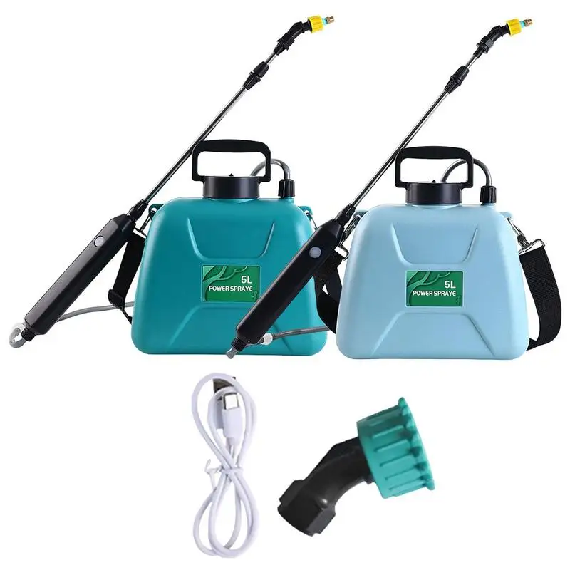 

5L Electric Sprayer USB Rechargeable Garden Irrigation Sprinklers 2 Modes Telescopic Handle with Shoulder Strap Garden Supplies