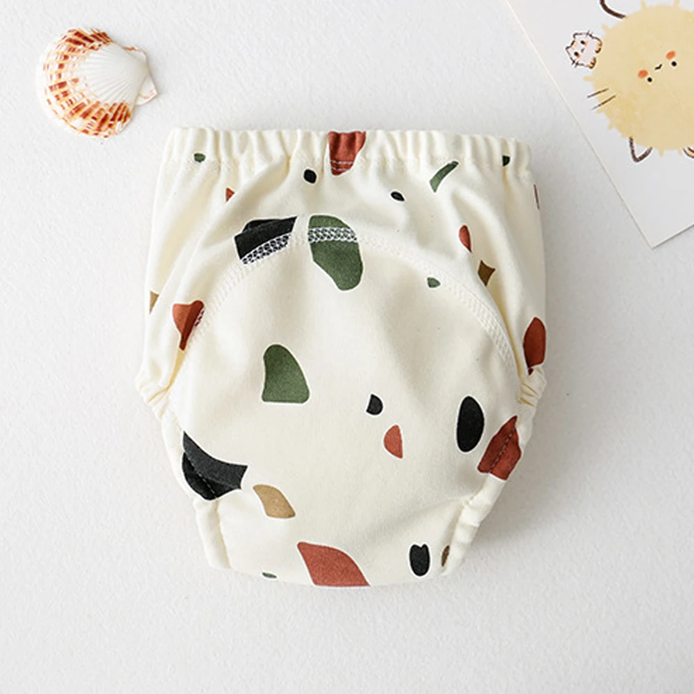 Calças de treinamento de bebê de algodão para crianças fralda à prova dwaterproof água roupa interior infantil calcinha lavável meninos menina fraldas de pano reutilizáveis