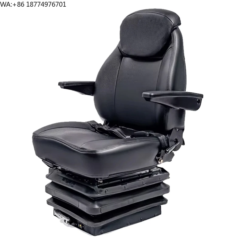Black Luxury Aluminum Suspension Seat Frame Parts Comfortable Deluxe Captain Shock Mitigation Seat Chair for Inflatable Boat