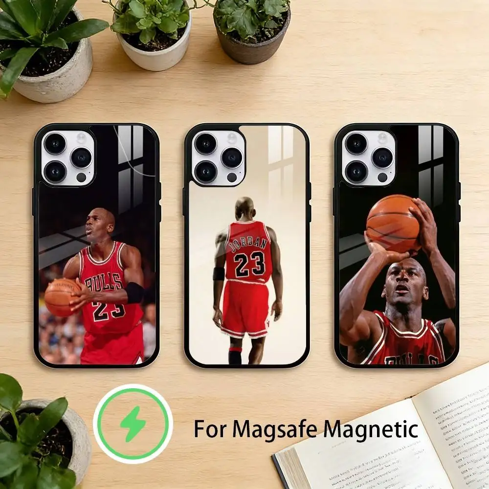 

basketball michael J-jordan Phone Case For iPhone 17/16/15/14/13/12/Plus/Pro/Max for Magnetic Wireless Charging