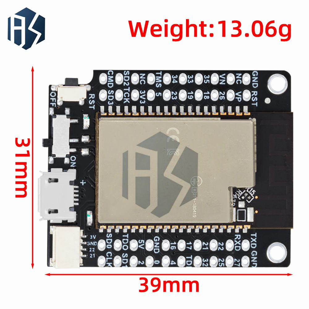 Mini32 ESP32-WR-OVER-B PSRAM Wi-Fi Bluetooth Module Development Board for Arduino IPv4 IPv6 SSL TCP/UDP