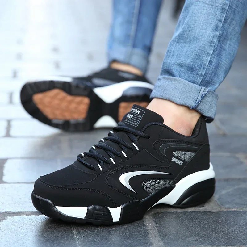 

Men Sports Shoes Brands Black Size 48 Winter Sneakers Running Shoes Women Keep Warm Cotton-padded Autumn Outdoor Male Walking