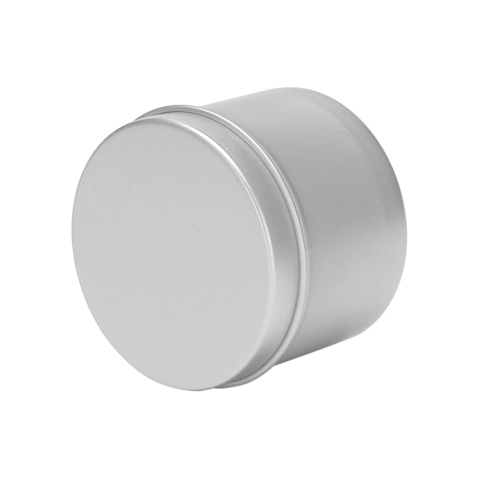 ABUH-48 Pack Round Metal Tins Box Candle Tin Black Aluminum Jar Storage Empty Pot Plain Cans Cream Cosmetic Container