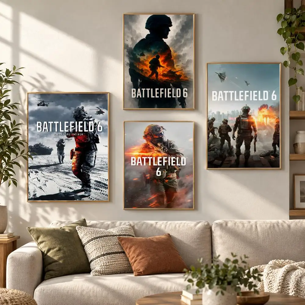 Video Game B-battlefield 6 Poster HD Waterproof Aesthetic Wall For Home Decor Trendy Durable Easy To Apply Art